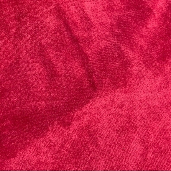 Holiday Time 56 inch Red Velvet Christmas Tree Skirt 9 inch Border Gold scroll - Picture 5 of 6